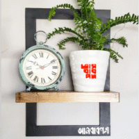 Wall shelf floating shelf Iron hanging shelfHeight 18 Inch Width 12 Inch Depth 5 Inch. Model:WL423