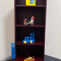 Book shelf height is 60 inches width 18 inches depth 12 inches book shelv model BS000