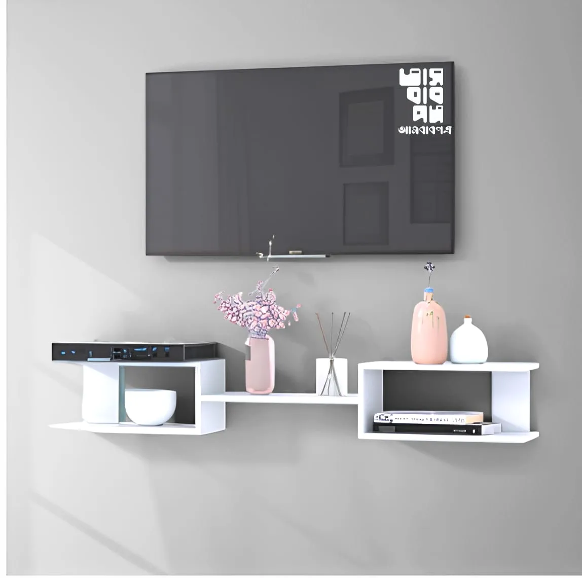 8aebe6247a33b79dde076abc7c84bd8d.jpg_2200x2200q80.jpg_ TV Cabinet Shelf / wall shelve L-36 X H-10 X D-10( MODEL :TCS002) - Image 1