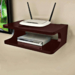 WiFi Router storage Stand Set Top Box Stand Wall Floating Shelves Wall Mount Height #  10.5  CM  Length # 30 CM  Depth # 20 CM Model RS202 & self - Image 4