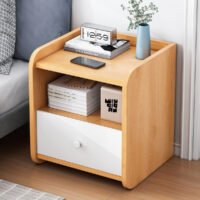 Bedside Table with Lock - Height 18 Inch × Width 13 Inch × Depth 12 Inch | Model BST104