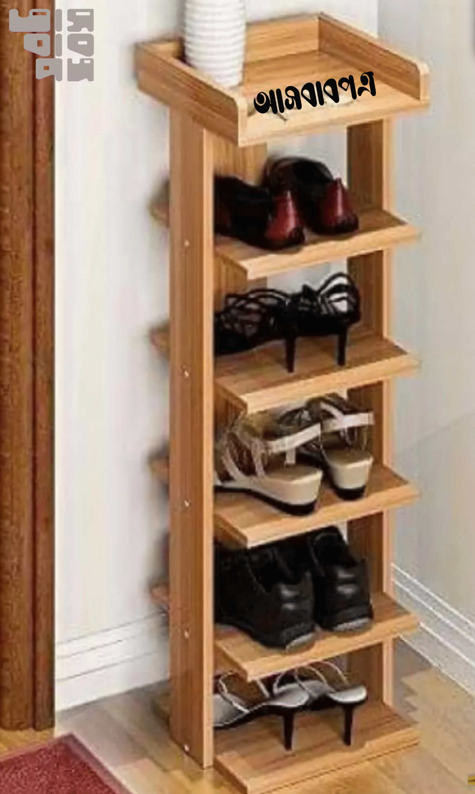 b6f5ccce5e66827bbabb1077a6e3b944 (1) Shoe Rack - Height 36 Inch × Width 12 Inch × Depth 12 Inch | Model SR3002 - Image 1