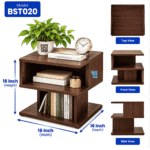 Bedside Table / Corner Table / Sofa Side Table | 16″ H × 16″ W × 16″ D | Model BST020 | Ashbabpotra Bangladesh - Image 3
