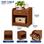 Bed Side Table BST101 – Compact Side Box (18×13×12 Inch) | Modern Bedroom Furniture Bangladesh - Image 3