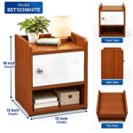 Bed Side Table Side Box | Wooden Nightstand | Height 18” Width 13” Depth 12” | Model BST103 - Image 3