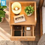 Bedside Table with Drawer 18×13×12 Inch | BST108 - Image 2