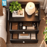 Bed Side Table BST114 – 24x16x12 Inch Modern Wooden Side Cabinet with Storage | Ashbabpotra Bangladesh - Image 2