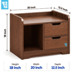 Bedside Table | 18″ H × 20″ W × 12.5″ D | Model BST116 | Ashbabpotra Bangladesh - Image 3