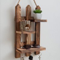 Wall Shelf Height 24 Inch Length 12.5 Depth 5 Inch Model:AWS410