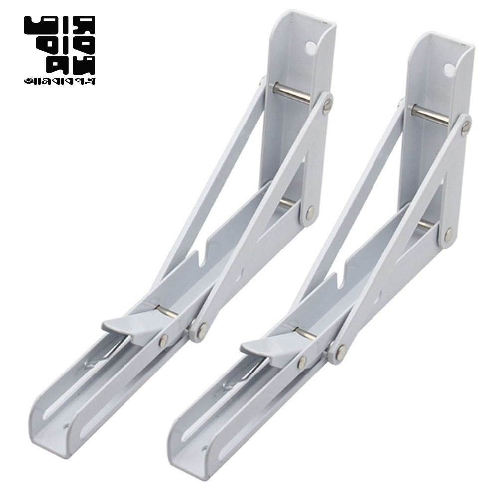 de97a082c37f30ff58350ac8499da6e8 (1) Folding Angle Bracket Adjustable Wall Mounted Durable Bearing Shelf Stainless Steel Bracket DIY Home Table Bench Shelf Bracket Stainless Steel Bracket 16 Inch Model BRK14 - Image 1