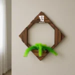 Wood Wall Flower Rack Decoration Wall Hanging Flower Shelf Height 16 inch Width 16 inch Depth 2 inch WDSF001 - Image 3