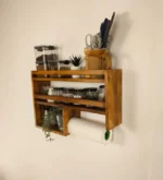 Wooden Kitchen Storage Rack Height 18 inch Width 22 inch Depth 5 inch Model WRK001 - Image 2