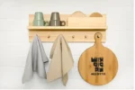 Natural Wood Decorative Wall Shelves Material: Wood Width: 16 inch Height 5 inch Depth: 5 inch Model WD002 - Image 2