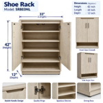 Shoe Rack | 42″ H × 33″ L × 12″ D | Model SR803ML | Ashbabpotra Bangladesh6450 - Image 4