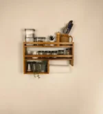 Wooden Kitchen Storage Rack Height 18 inch Width 22 inch Depth 5 inch Model WRK001