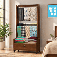 Modern Home Clothes Hanger Alna | Model AL003 | Stylish & Space-Saving Wardrobe | Ashbabpotra Bangladesh