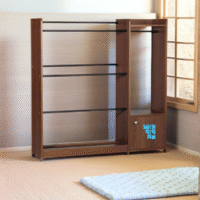 Alna 4/4 with 1-Door Storage Cabinet - Clothes Hanger | Model AL002