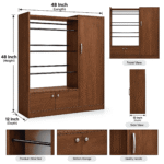 2-in-1 Alna with Storage Cabinet 48″ × 48″ with Lock | Model AL004 | Ashbabpotra Bangladesh - Image 4