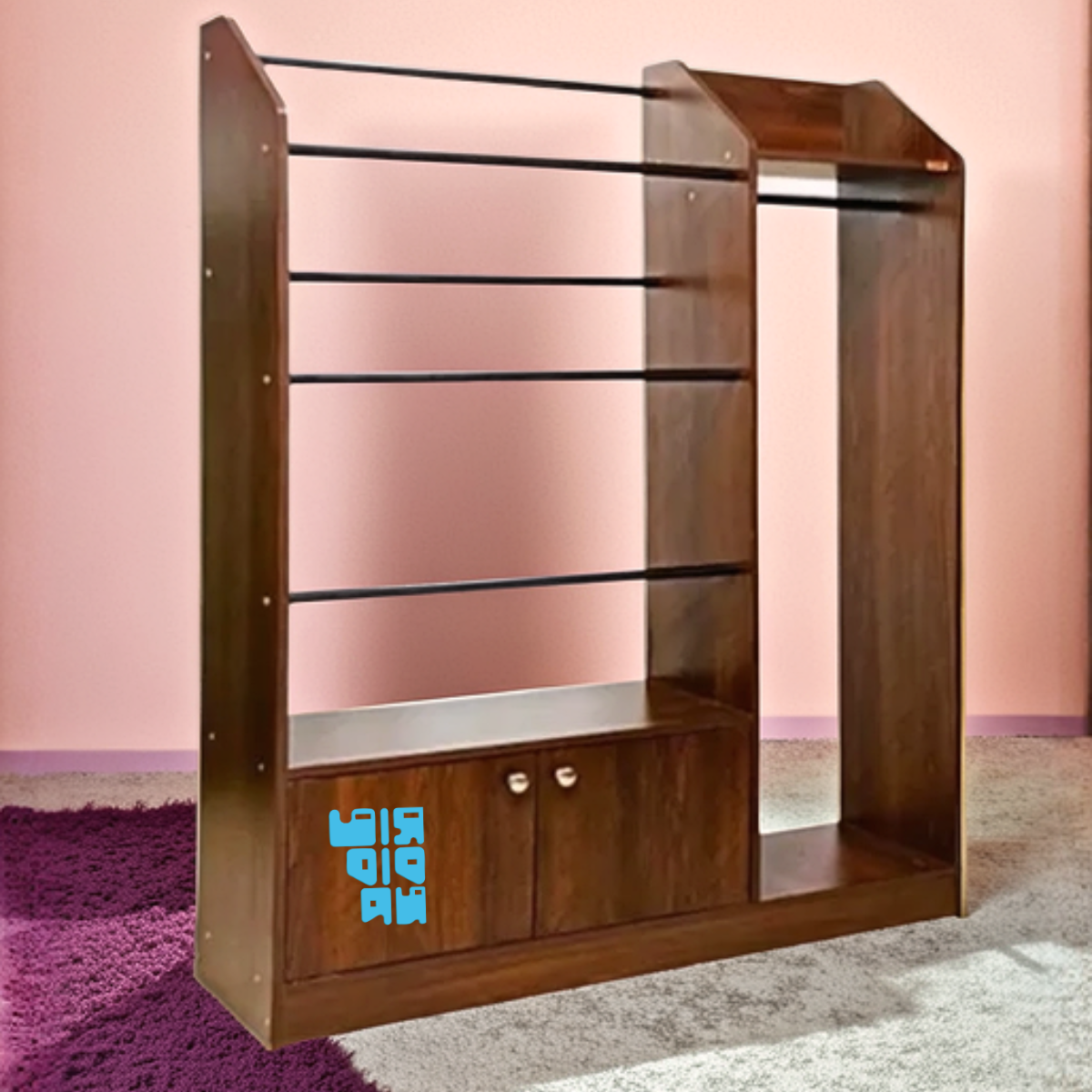 Untitled design (4) Alna 4/4 with 2-Door Storage Cabinet - Clothes Hanger | Model AL001 - Image 1